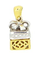 Anhänger Sommer Dame in Gold Diamante 0.18 Ct 10070697 - 10070697